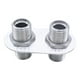 thumbnail image 2 of Mamparo de aire acondicionado, aleación de aluminio universal para automóvil / modificación Interfaz de mamparo de calentador de 2 puertos Conector de Plata Macarena Bulkhead de aire acondicionado, 2 of 8