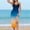 Blue, variant on Women's Plus Size Swim Skirt Cover Up Long Beach Swimsuit Bikini Coverup
