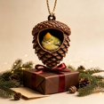 thumbnail image 4 of 3D Bird Acorn Ornament, Woodland Christmas Decor with Realistic Animal Figure, Resin Hanging Ornament for Christmas Tree, Home, Party Decor 2026 New, 4 of 5