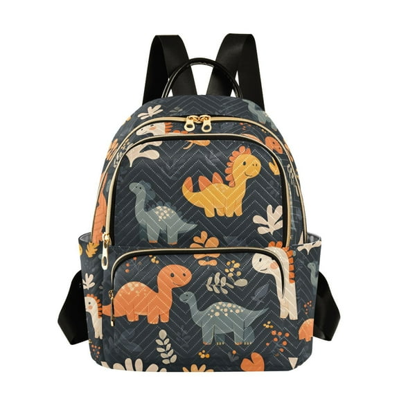 FORMRS Mini Backpack Purse for Women Quilted Travel Daypack Casual Shoulder Bag, Cartoon Dinosaur