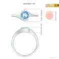 thumbnail image 5 of Angara Natural 1.12 Ct. Aquamarine Solitaire Ring in Sterling Silver for Women (Ring Size: 12), 5 of 10