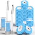thumbnail image 5 of Wekvgz 2 pack Disposable Toilet Brush and Holder Set Extended Handle Toilet Bowl Cleaner Wands 36 Cleaner Refills for Bathroom Cleaning Bathtub, 5 of 12