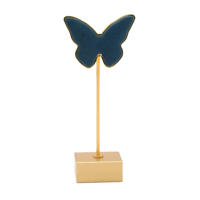 Soporte de exhibición de joyería, organizador de relojes con forma de mariposas clásicas, estante de escaparate, soporte para pendientes, Ropa, zapatos y accesorios Miscelánea Azul oscuro Minnieouse AP015978-04