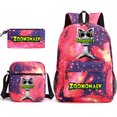 thumbnail image 1 of ZOONOMALY Zoo Schoolbag Male And Female Student Three-piece Large Capacity Backpack-week, 1 of 4