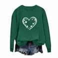 thumbnail image 6 of FDGIU ‌‌‌‌‌Women's Plus Size Saint Patrick's Day Sweatshirt - Oversized Green Shamrock Print Long Sleeve Pullover, 6 of 6