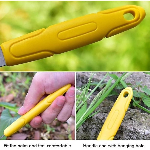 Extractor de raíces de césped portátil, extractor de malas hierbas de acero inoxidable, herramienta de jardín ergonómica, deshierbe Manual portátil para jardín, Banban agradable antideslizante