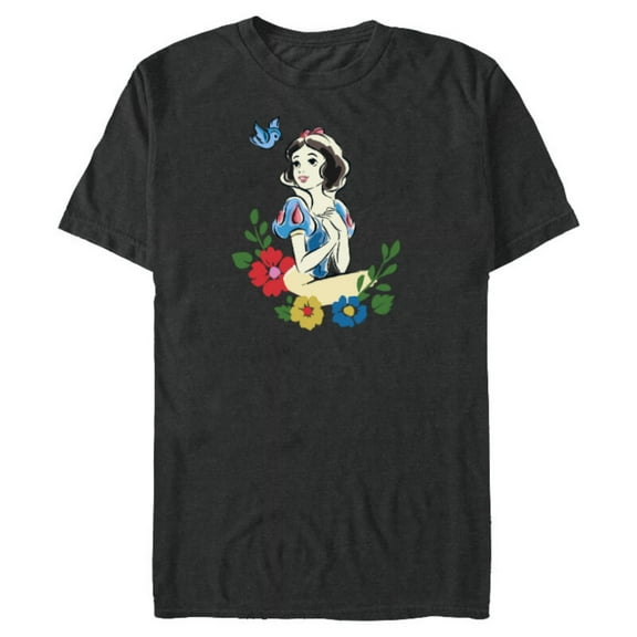 Disney Princess Snow White Watercolor I'm Wishing - Short Sleeve Blended T-Shirt for Adults - Customized-Dark Heather