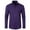 Purple, variant on Lovskoo Men's Business Dress Shirts Casual Fashion Long Sleeve Turn-Down Collar Button Shirt Blouse Purple