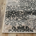 thumbnail image 3 of Contemporary Floral Medallion Plush Polypropylene Washable Indoor Area Rug, 5' x 8', Oatmeal by Blue Nile Mills, 3 of 6