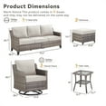 thumbnail image 2 of Yeahumalia Wicker Patio 6-Piece Furniture Set with Rattan Couch, Swivel Rocker Chairs, Ottomans & Side Table, Grey/Beige, 2 of 13