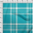 thumbnail image 3 of oneOone Polyester Spandex Turquoise Blue Fabric Check Fabric For Sewing Printed Craft Fabric By The Yard 56 Inch Wide, 3 of 4