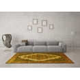 thumbnail image 3 of Ahgly Company Machine Washable Indoor Round Persian Yellow Traditional Area Rugs, 8' Round, 3 of 4