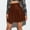 Brown, variant on BOOMILK Leather Skirts For Women Fashion Pleated Skirt Waist High Leather Skirt Short Elegant Solid Skirt
