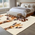 thumbnail image 4 of Cute Giraffe Large Area Rugs 6x9 ft Wildlife Animals Rustic Farmhouse Rustic Farmhouse Plaid Washable Rug Non Slip Indoor Carpet Absorbent Floor Mat for Living Room Bedroom Dining Room, 4 of 9