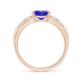thumbnail image 2 of Angara Natural 1.25 Ct. Tanzanite with Diamond Classic Ring in 14K Rose Gold for Women (Ring Size: 3), 2 of 9