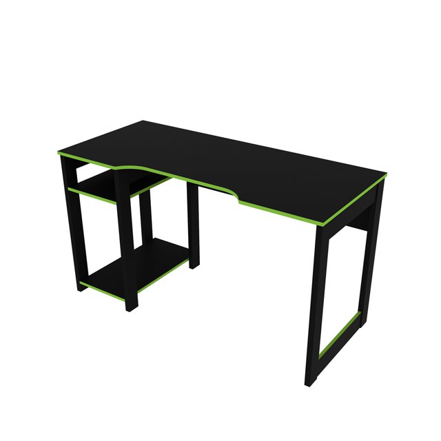 Mueble Escritorio/Mesa Gamer TERCNOMOBILE Negro/Verde MODERNO