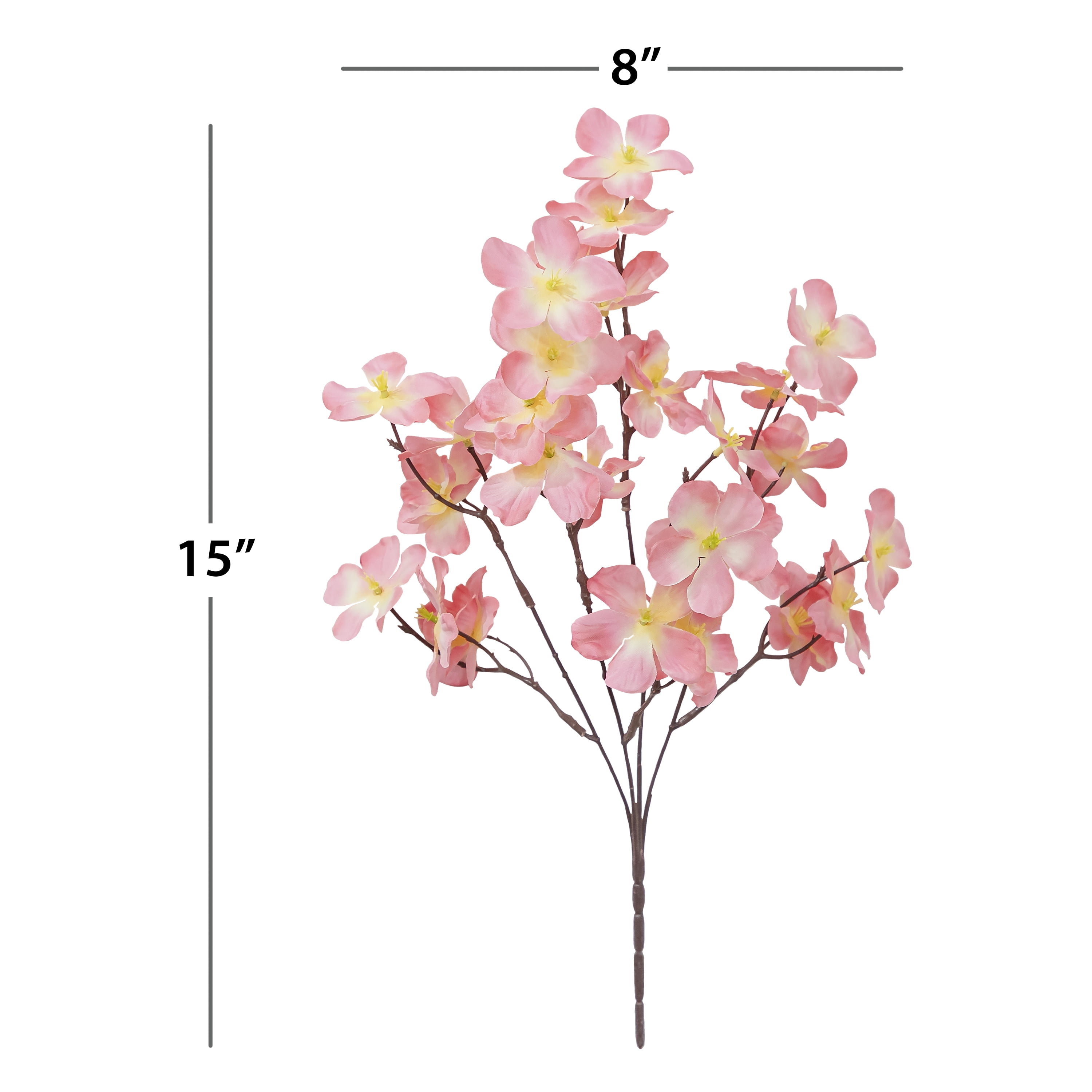 Mainstays 16" Artificial Silk Pink Cherry Blossom Pick