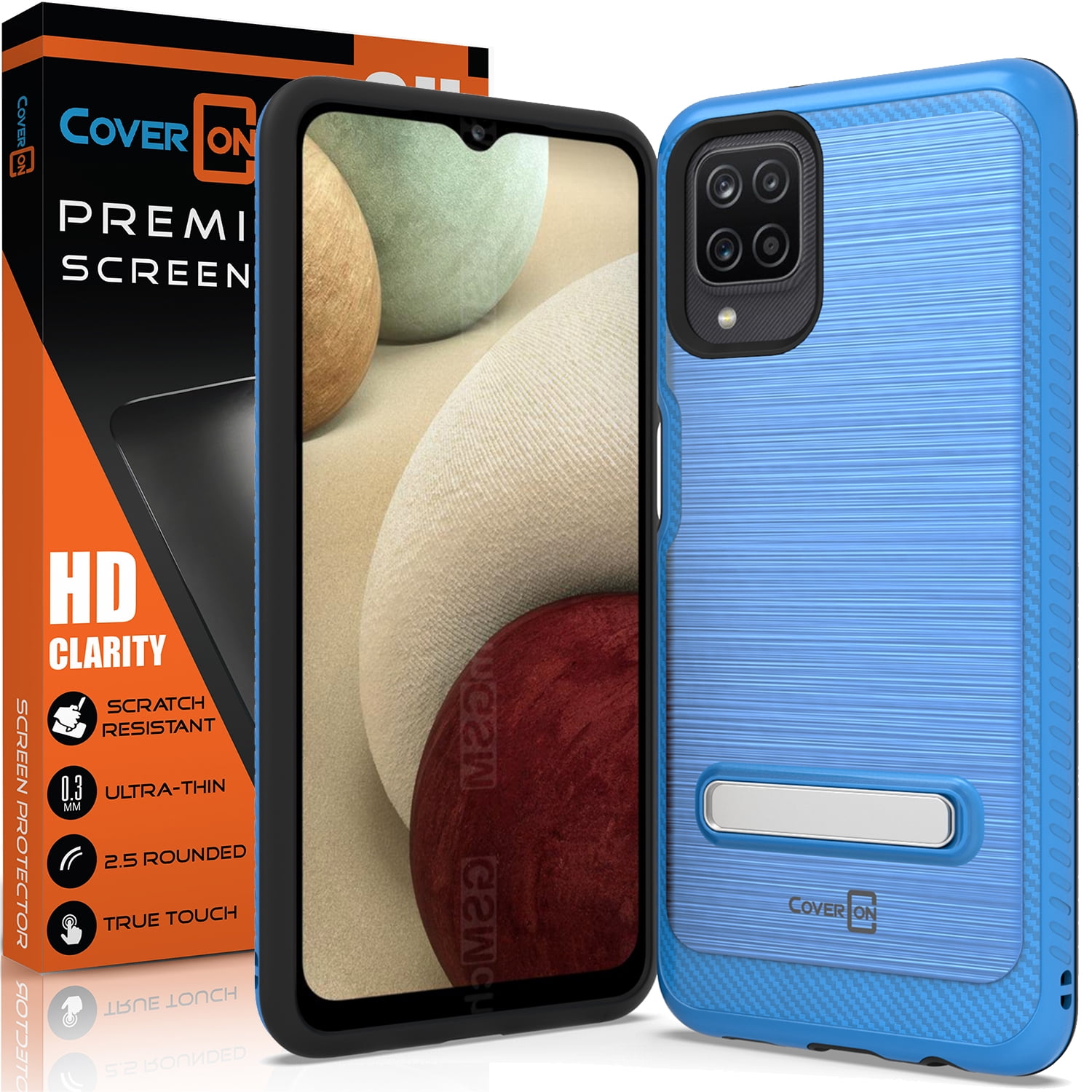 CoverON Blue Dual Layer Case with Tempered Glass for Ecuador Ubuy - Main Image