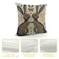 thumbnail image 4 of Qinduosi Easter Bunny Pillow Covers of Bow Rabbit Polka Dot Grey Stripes Decorative Throw Pillows Spring Holiday Pillow Cases Farmhouse Home Decor for Sofa Couch Porch White, 4 of 5