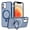 Blue, variant on Dteck Magnetic Case for iPhone 12 /12 Pro,Shockproof Matte Translucent PC Case Compatible with Mag Safe Ring Holder Kickstand Silicone Bumper Cover for iPhone 12 /12 Pro,Black