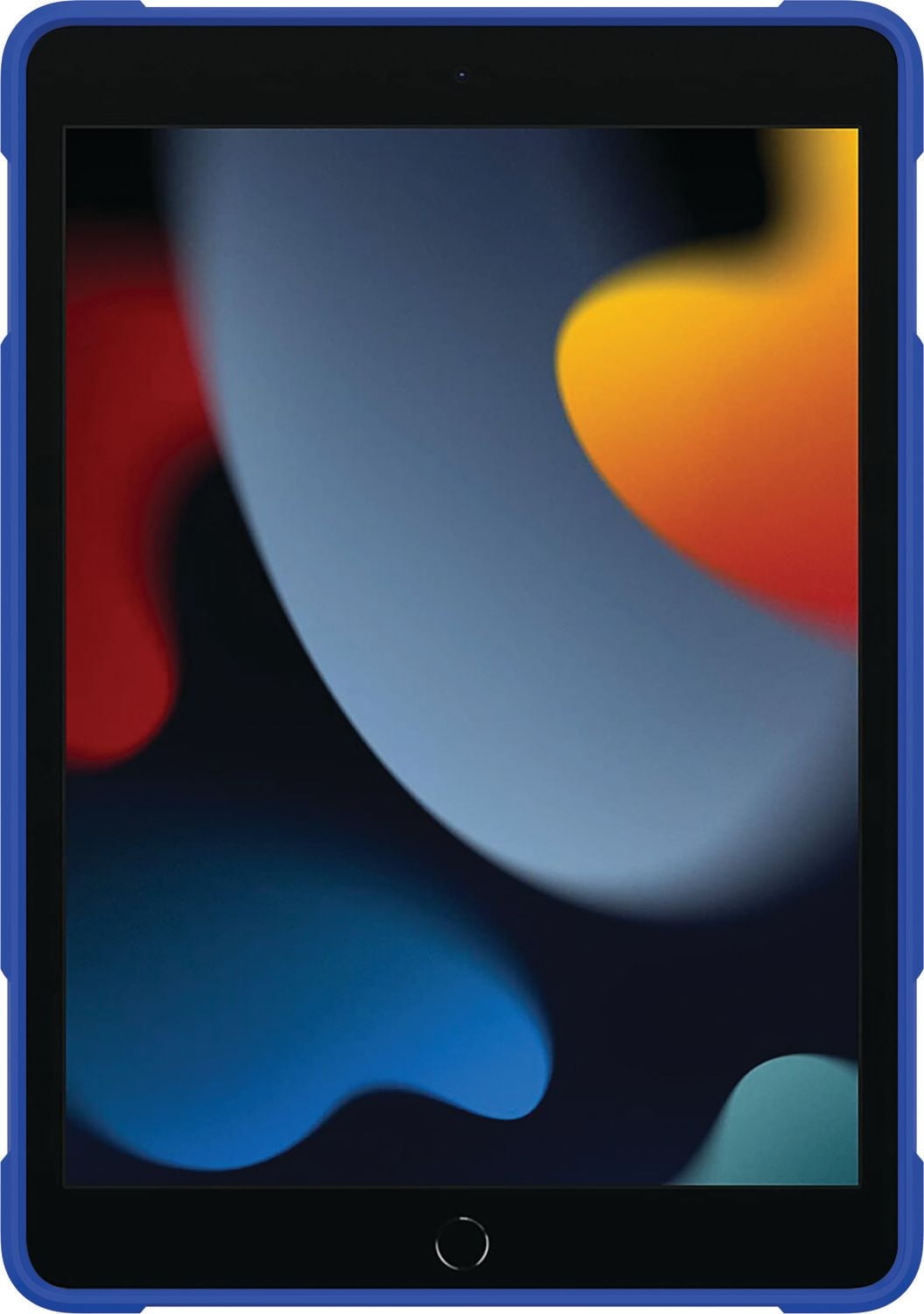 Slim Rugged Gel Case for iPad 10.2 inch- Black & Blue, Drop tested to 4 ft