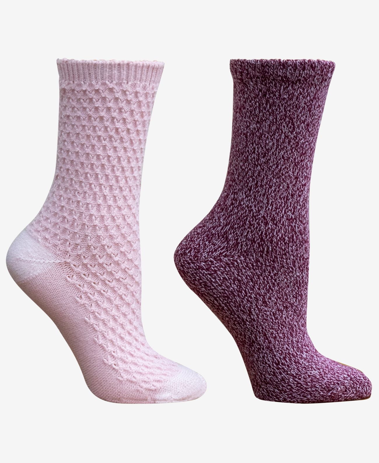 Cuddl Duds Womens Fuzzy Garter Stitch Boot Crew Socks 1 Pair