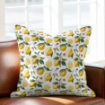 thumbnail image 2 of Summer Watercolor Lemon Throw Pillow Cover Fruit Leaf Texture Cotton Linen Cushion Cover Throw Pillow Case with Invisible Zipper for Couch Sofa Bed Chair Car 16x16 Inch, 2 of 14