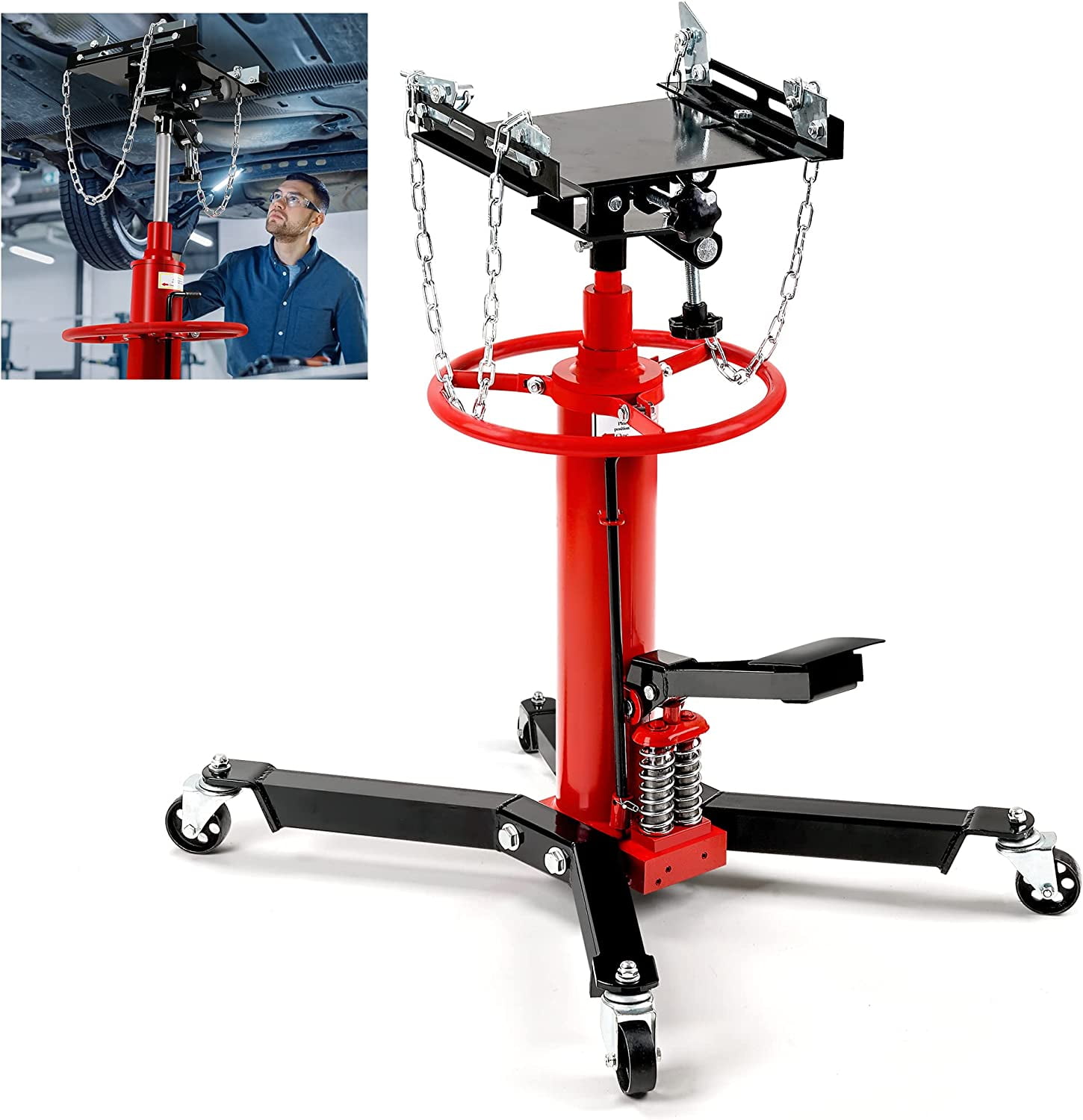 Lafati 1322 lbs/ 0.6 Transmission Jack High Lift Professional