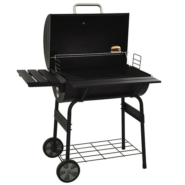30" Stainless Steel Portable Backyard Charcoal BBQ Grill and Offset Smoker for Outdoor Picnic Patio Backyard Camping Cooking