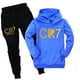 thumbnail image 1 of Ropa de la serie CR7 para niños, camiseta con capucha de otoño y verano, chándal para niñas, conjunto de Sudadera con capucha y pantalones, pijamas para niños, 1 of 4