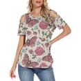 thumbnail image 1 of Camisas Para Mujer Tops Blusas Mujer T Manga Corta Túnica Tirantes Hombro Frío Odeerbi ODB140532, 1 of 7
