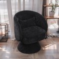thumbnail image 5 of EBQOSK Swivel Accent Chair Armchair, Round Barrel Chair in Fabric for Living Room Bedroom Black, 5 of 7