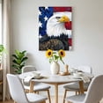 thumbnail image 6 of Canvas Wall Art Bald Eagle Canvas Art Print American Flag Pictures Wall Decor for Living Room Bedroom Artwork Decorations Stretched Framed Ready to Hang 8"x10", 6 of 9