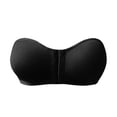 thumbnail image 4 of Gymayou Women's Front Closure Bandeau Bras Wireless Strapless Bras Front Clasp Black L, 4 of 8