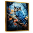 thumbnail image 2 of Designart "Moonlight Realm Of Blue Owls" Animals Owl Floater Framed Wall Art Prints, 2 of 5