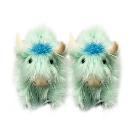 

Highland Cow Slippers Winter Plush Slippers Indoor Creative Women Shoes No-slip Cute Cow Plush Slippers