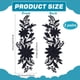 thumbnail image 2 of 2 pares de apliques de encaje de flores, apliques bordados negros, adornos de encaje floral para manualidades, parches para coser, adornos de tela para coser, 2 of 9
