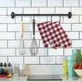 thumbnail image 3 of PowerSellerUSA Buffalo Kitchen Accessories, 2-Pack Oven-Mitt Plaid Set, Durable Heat Resistant Oven BBQ Gloves, Checked Classic Country Design, 7" x 13", Red, 3 of 3