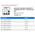 thumbnail image 2 of Automatic Transmission Overhaul Kit - Compatible with 1987 - 1988 Chevy R20, 2 of 2