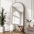 thumbnail image 2 of Mirrasia 71" x 30" Arched Full Length Mirror With Stand Floor Mirror, Black, 2 of 8