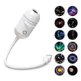 thumbnail image 1 of Salange 2-in-1 USB Projector Night Light with 12 Sliding Projection Films, Adjustable Brightness 360° Rotating Design for Car and Home Decoration,White, 1 of 6