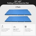 thumbnail image 3 of BalanceFrom 2-Pack 10ft x 4ft x 2in 4-Panel All-Purpose Folding Gymnastics Mat, Blue, 3 of 11