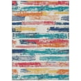 thumbnail image 2 of Addison Rugs Chantille Indoor/Outdoor Transitional Stripes Ivory Washable Rectangle Rug, 3' x 5', 2 of 6