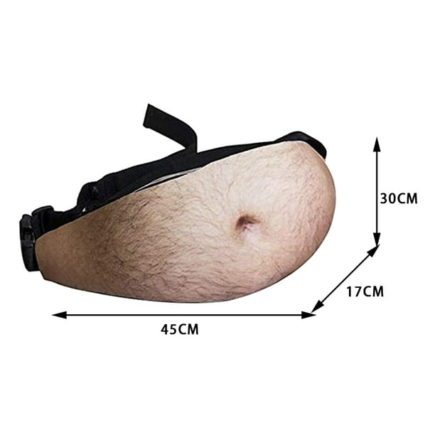 yuyomalo Funny Men Waist Bag PU Money Purse Beer Belly Fanny Pack