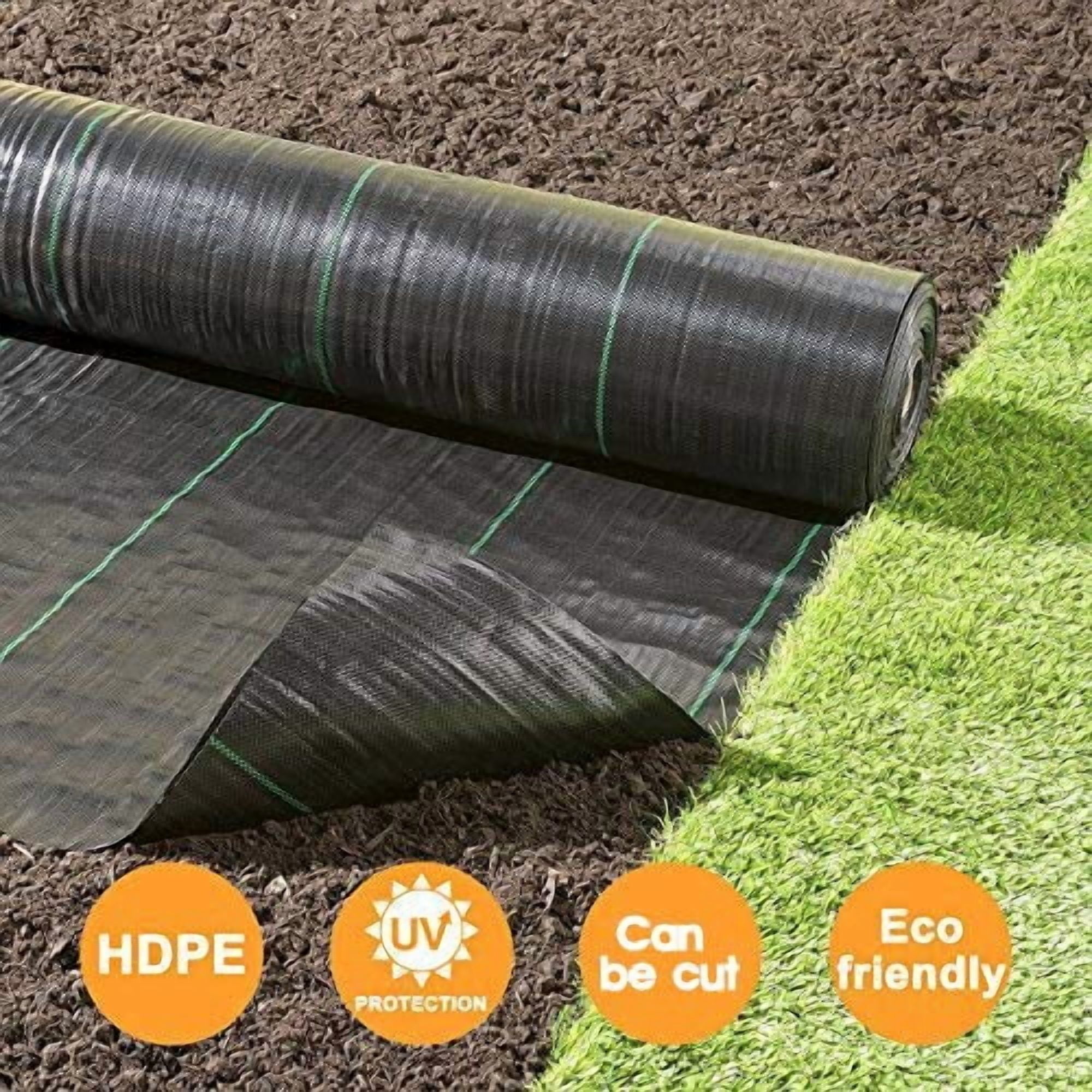 Heavy Duty Weed Barrier Landscape Fabric for Outdoor Gardens, Non Woven Weed Blockr Fabric - Garden Landscaping Fabric Roll - Weed Control Fabric in Rolls