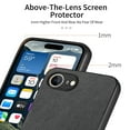 thumbnail image 3 of Dteck Case for iPhone 16e,Slim Premium Canvas Grain PU Leather,Soft TPU Bumper,Non-Slip Anti-Scratch Shock-Absorbent,Protective Phone Cover for iPhone 16e,Black, 3 of 7