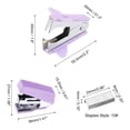 thumbnail image 2 of Uxcell Desk Stapler Set with Staples, Claw Portable Staple Remover Effortless Stapler, Purple, 2 of 6