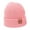 Pink Kid, variant on Winter Hat Children Adult Cap Thick Knitted Elastic Windproof Cozy Cold Resistant Solid Color Regular Fit Outdoor Beanie