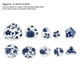 thumbnail image 2 of Uxcell 1 juego de azulejos de mosaico de cerámica irregular azul y blanco de 0.94'' 1.18'' 1.22'' 1.61'' para kits de mosaico, 2 of 7