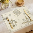 thumbnail image 5 of NWOKYZGH Pine Trees Snowflake Merry Christmas Placemats for Dining Table, 12 x 18 Inch Seasonal Winter Washable Table Mats Set of 4, 5 of 6